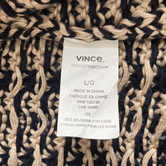 Vince Textured Sweater - Navy/Cream - Picture 11 of 11